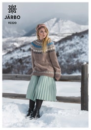 Vinterfrost - tröja med mönstrat ok