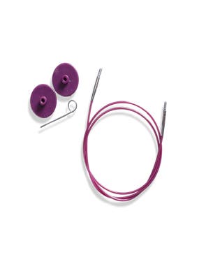 KnitPro Purple Silver kablar