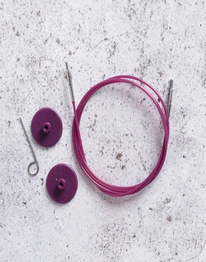 KnitPro Purple Silver kablar