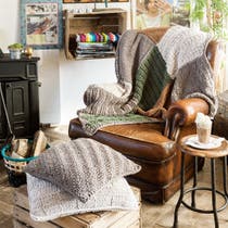 Natural home comfy plaid