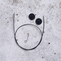 Järbo - Svart kabel - 54 cm (ca 80 cm rundsticka)