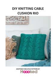 Diy knitting cable cushion Rio